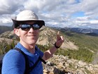 Celebrating my 11th summit of the day, Rainbow Ridge #1. Had to start over on fingers.
