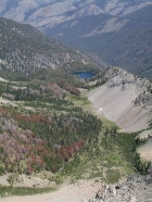 Looking down on Hoodoo Lake from the summit of WCP-3.
