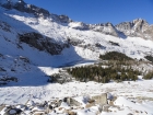 Looking back on an already frozen Kane Lake.