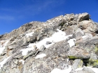 Jumbled rock on the way up the ridge.