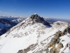 View northwest from the summit of Abel Peak at Devils Bedstead East.