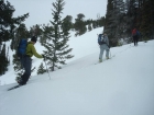 Climbing through open terrain as we neared the ridge.