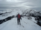 John heading southwest towards Vienna Peak.