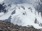 Zoomed in shot of the other group making their way up the southeast ridge.