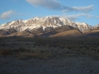 Al West Peak from the highway. The summit is the rounded area on the far right.