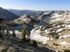 Looking back at the upper Alpine Creek Lakes.