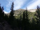 View of Amber Peak from the top of the switchbacks.