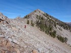 Descending the south ridge of Amber Peak.