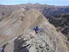 Fun scrambling on the north ridge of Basils Peak.