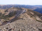 Looking down the southeast ridge of Basils Peak.