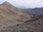 Descending the north side of Andromeda Peak.