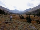 Hiking back down the valley.