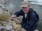 Me and the trout I caught in Cirque Lake.