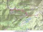 Overview map of the east ridge route.