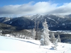 Looking back at across at Copper Mountain, early in the climb.