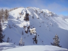 The steep north face of Bull Trout Point.