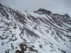 Looking across at the Bad Rock's southwest face, from Sawmill Pass.