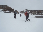 Starting up the gully on the southwest face.