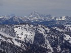 Zoomed in view of the Grand Teton from Mount Baird.