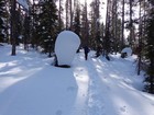 Snow blobs along the way.