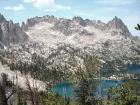 Baron Lake and the Big Baron Spire from Baron Divide.