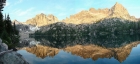 Morning panoramic view at Baron Lake.