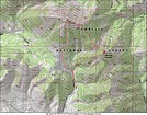 Map of the route, just under 6 miles and 3500' elevation gain, round trip.