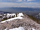 Group nearing the summit, Lost Rivers in the background.