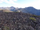 McNutt Peak summit view, Lem Peak and Tendoy Peak in the distance.