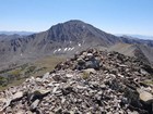 View of Lem Peak from the summit of North Lem Peak.