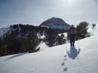 Brandon heading towards the saddle.