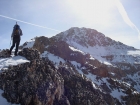 Michael and some rock outcroppings on the west ridge.