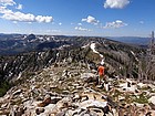 Descending Chilcoot Peak, headed back to the pass.