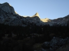 This is the Little Matterhorn as seen early in our hike. Big Basin Peak lies behind it to the right,