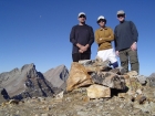 Group shot of the three of us on the summit of Big Basin Peak.