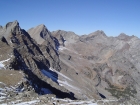 Looking west from Big Basin Peak, you can see most of the main Pioneer crest from Old Hyndman & Hyndman all the way around to the Devil's Bedstead.