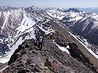 Descending from Big Boy Peak in the Lemhis.