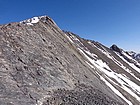 We opted against these slabs on the south side of ShoJohn's northwest ridge.