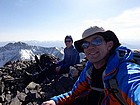 Tired but happy on the summit of Shoshone John Peak.