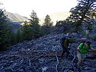 Making our way up the ridge.