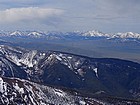 Good view of the east side of the Lost River Range, zoomed in.