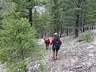 Heading down Victor's Trail.