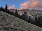 Neat lighting on the ridge behind us.