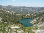 Based on this view from the pass leading to Terrace Lakes, its easy to see where Heart Lake got its name.