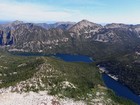 Aggipah Mountain summit view of Ship Island Lake and Mount McGuire.