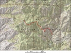 Overview map of the 8 mile round-trip route starting at Crooked Summit.