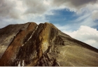 Shot of the route from below. Point 11898' is on the left, with Chicken Out Ridge just to the right.