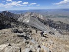 Making our way up the summit block.