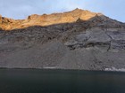 Sunset on Boulder Lake Peak from its namesake lake.