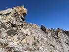 We ended up going through the notch visible from the east side of the ridge.